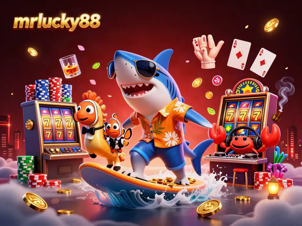 Experience the thrilling excitement of mrlucky88 with captivating characters and vibrant casino elements!