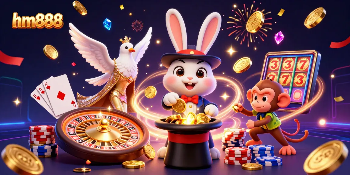 Experience excitement with hm888 as the magician rabbit enchants players with golden rewards and thrilling casino action.