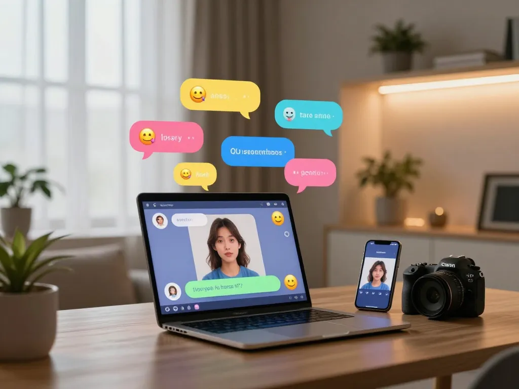 Engaging user interaction with AI sex chat on a modern device.