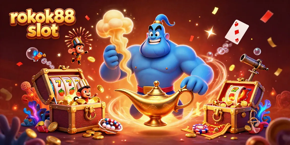 Rasakan keseruan bermain rokok88 slot dengan genie, koin emas, dan simbol buah!