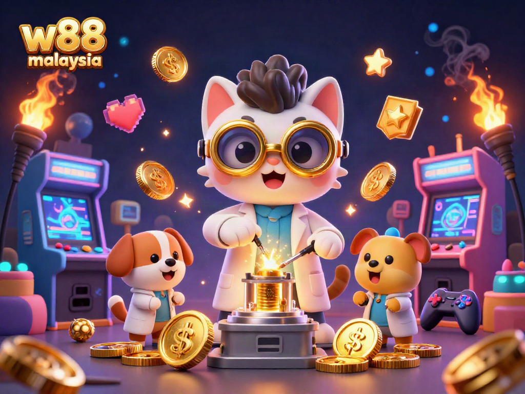 Experience the excitement of w88 malaysia with playful characters and colorful gaming elements.