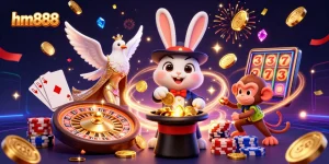 Experience excitement with hm888 as the magician rabbit enchants players with golden rewards and thrilling casino action.
